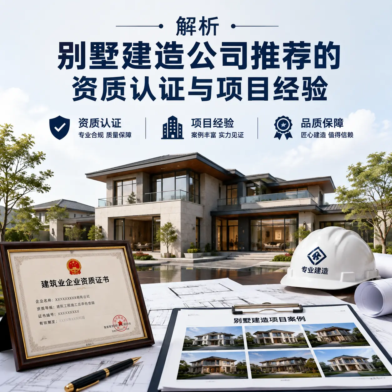 解析 黑龙江 别墅建造公司推荐的资质认证与项目经验