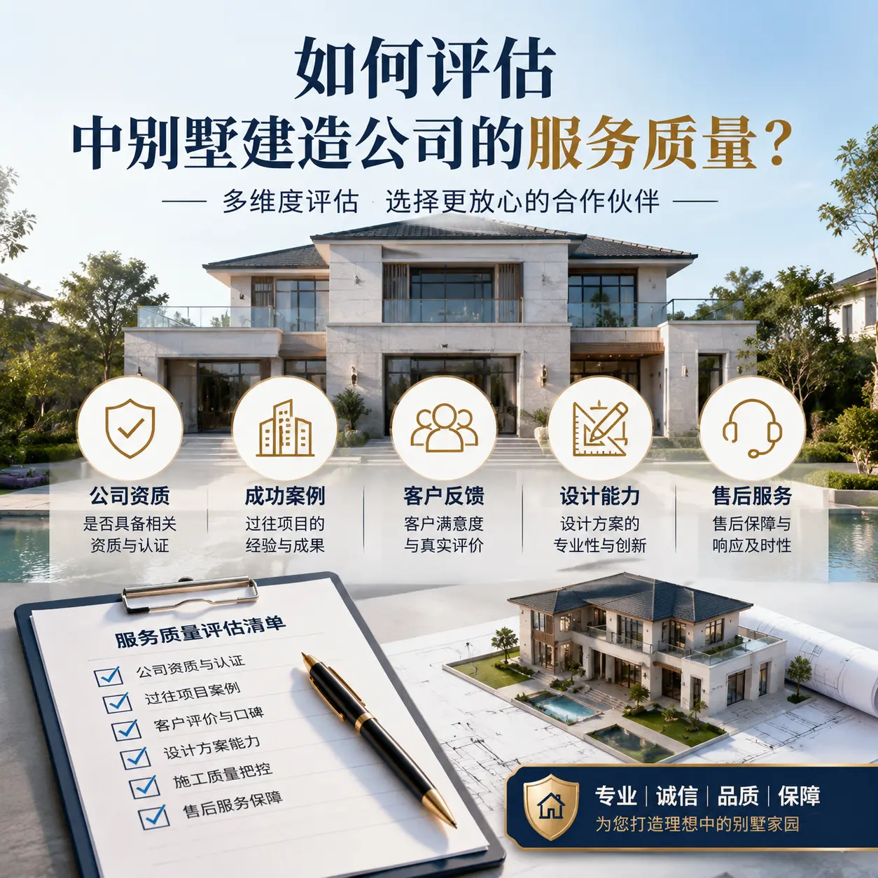 如何评估 黑龙江 中别墅建造公司的服务质量？