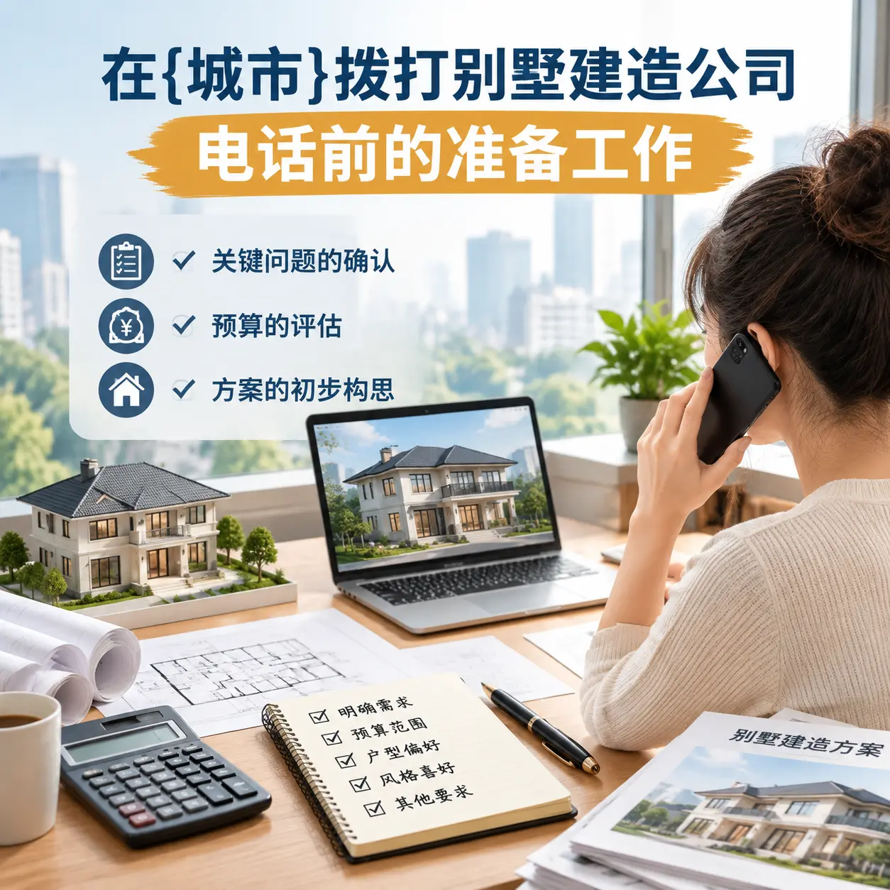 在黑龙江拨打别墅建造公司电话前的准备工作