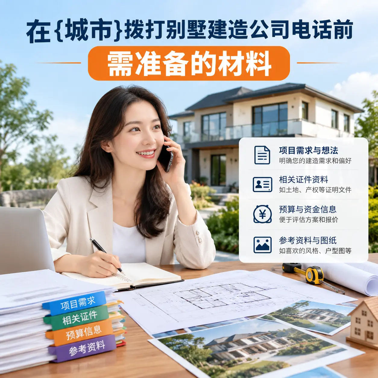 在黑龙江拨打别墅建造公司电话前需准备的材料