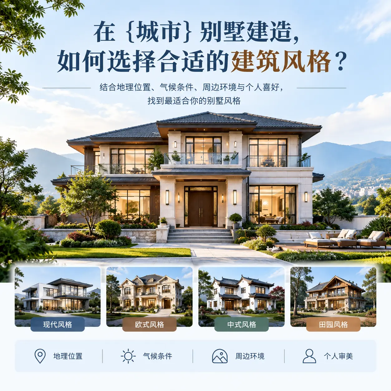 在 黑龙江 别墅建造，如何选择合适的建筑风格？